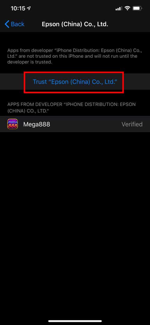 MEGA888 IOS Download Step 8